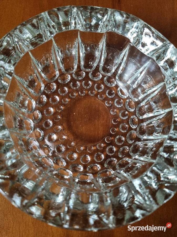 Szklana popielniczka Drost Porcelana i szkło mazowieckie Warszawa