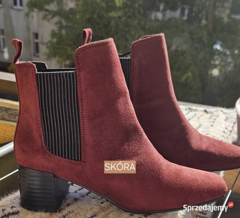 Skórzane botki sztyblety Zara 38 opolskie Opole
