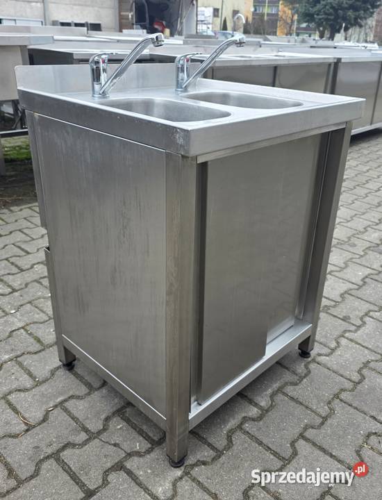 Zlew 2 Komorowy z Szafką Drzwi Suwane 656085 Nowe Skalmierzyce