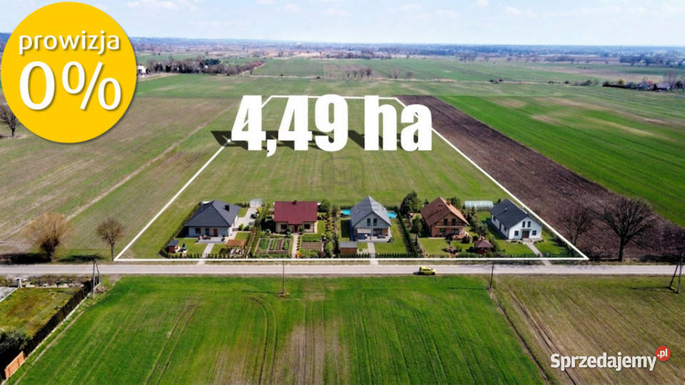 Grunt 449 ha z koncepcją 5 domów Jenin 0 lubuskie