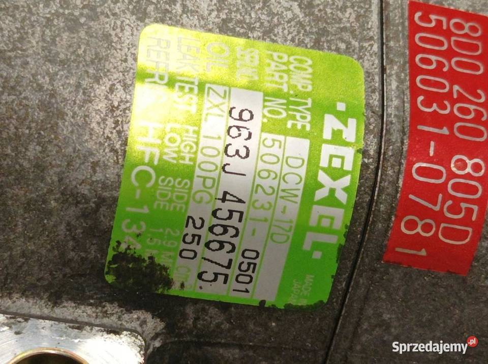 SPRĘŻARKA KLIMATYZACJI 8D0260805D 18 20V Audi A4 osobowe