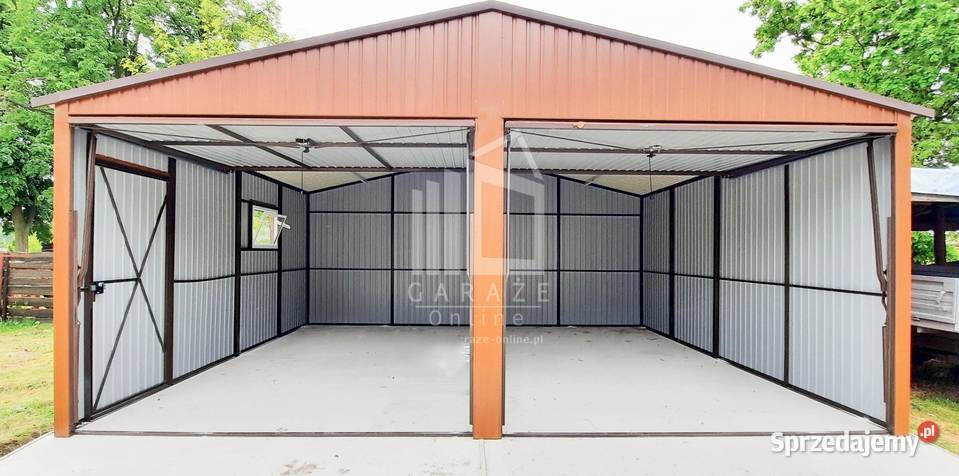 GARAZ BLASZANY 6m x 5m 2x Brama uchylna wielkopolskie Jastrowie