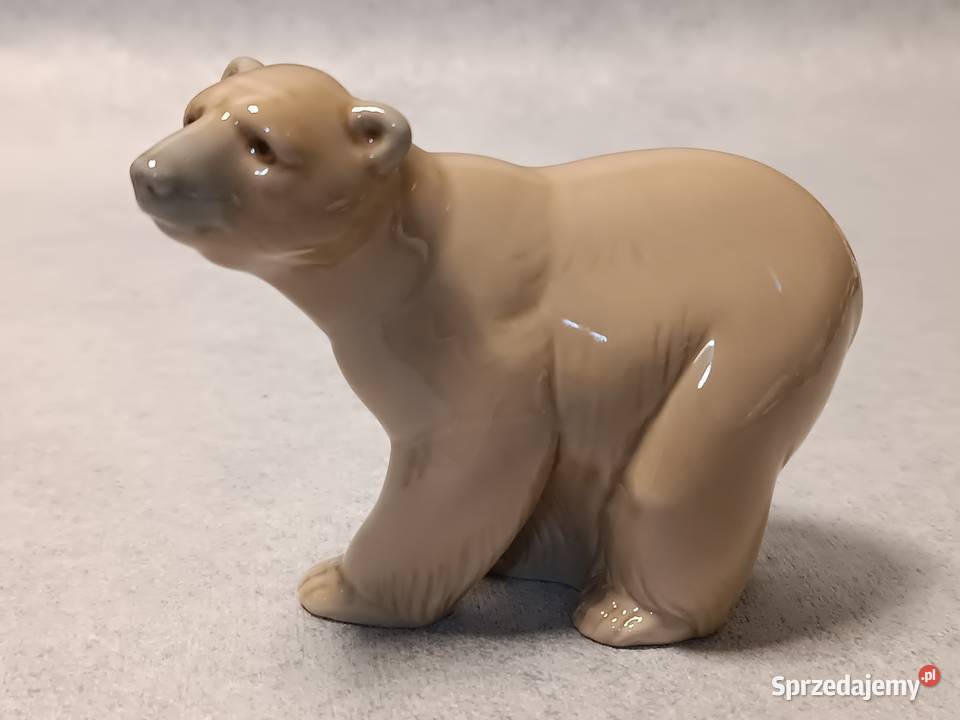 LLADRO Porcelanowa Figura Niedżwiedź Brązowy Miś pomorskie Gdańsk