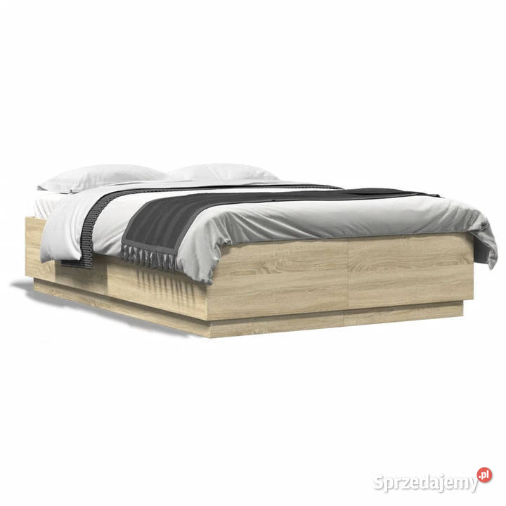 Rama łóżka z LED dąb sonoma 140x200 WM3209613 mazowieckie Warszawa