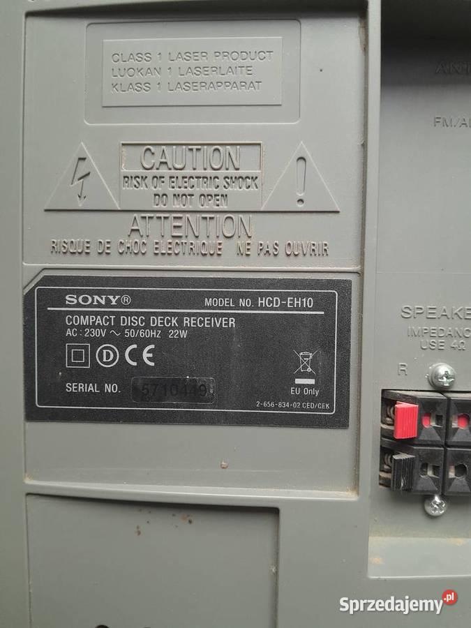 Mini wieżą Sony CMTeh10 antena pilot sony Tarnów