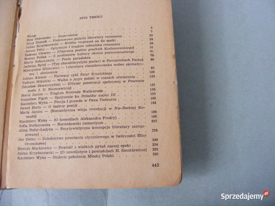 O literaturze polskiej Historia literatury