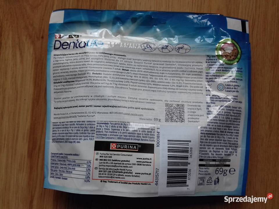 Purina Dentalife 69g uzupełnająca karma Bydgoszcz