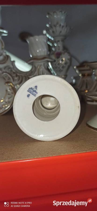 Świecznik Brązowy Porcelana Puto Gdańsk