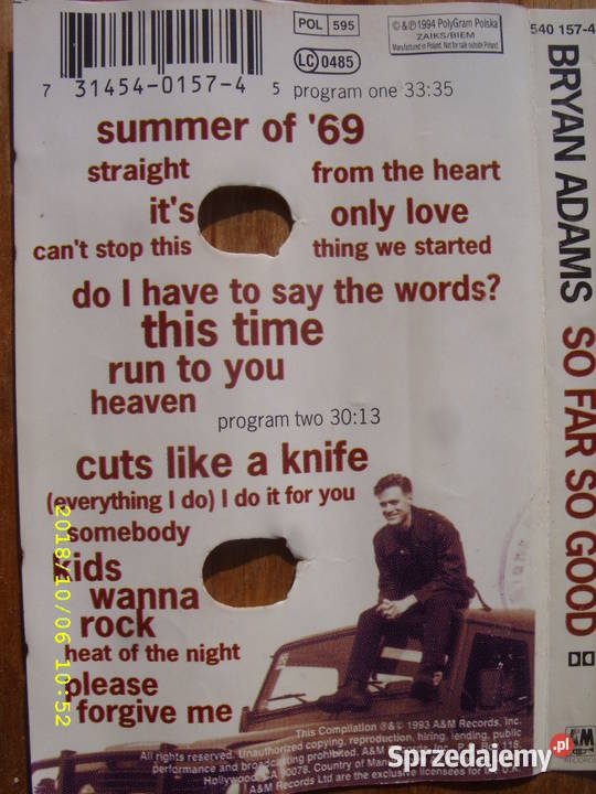 POP CD BRYAN ADAMS4 kasety