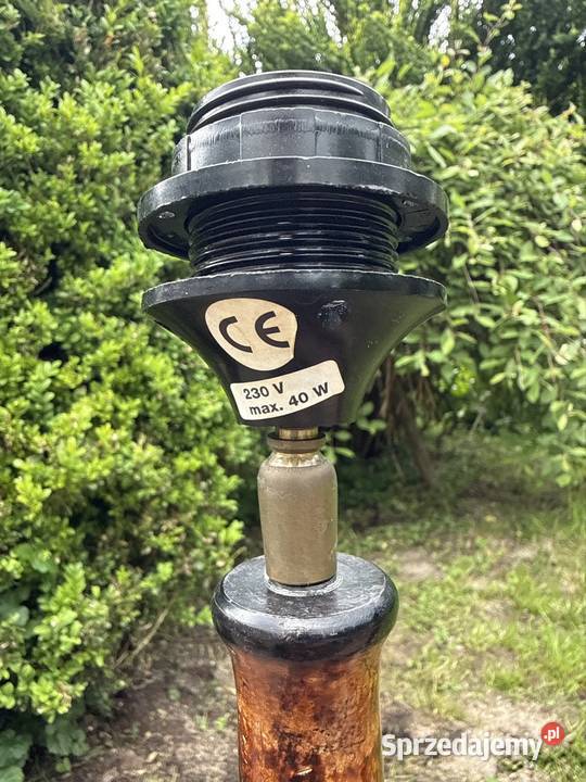 Dwie mosiężne designerskie podstawy do lamp made Długopole Dolne