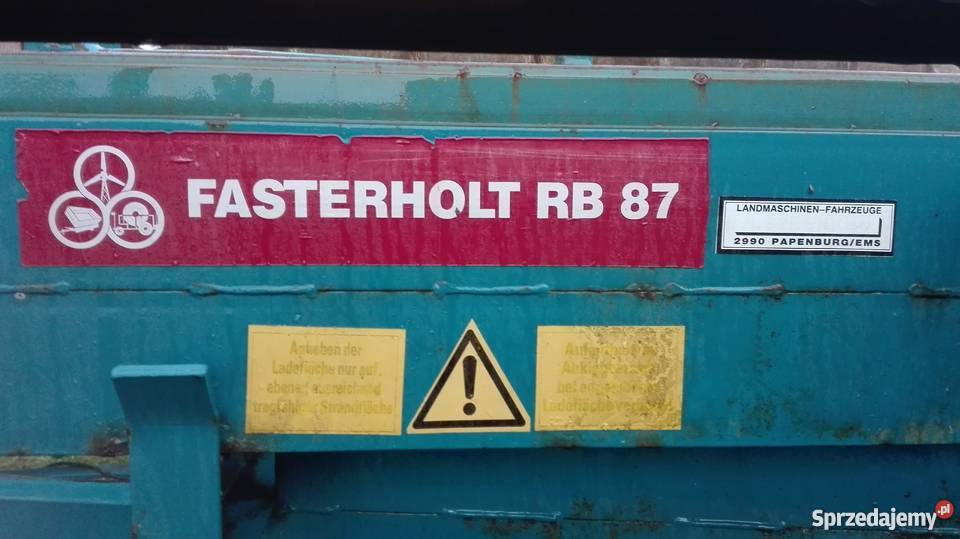 Fasterholt przyczepa samozaladowcza do beli nieuszkodzony
