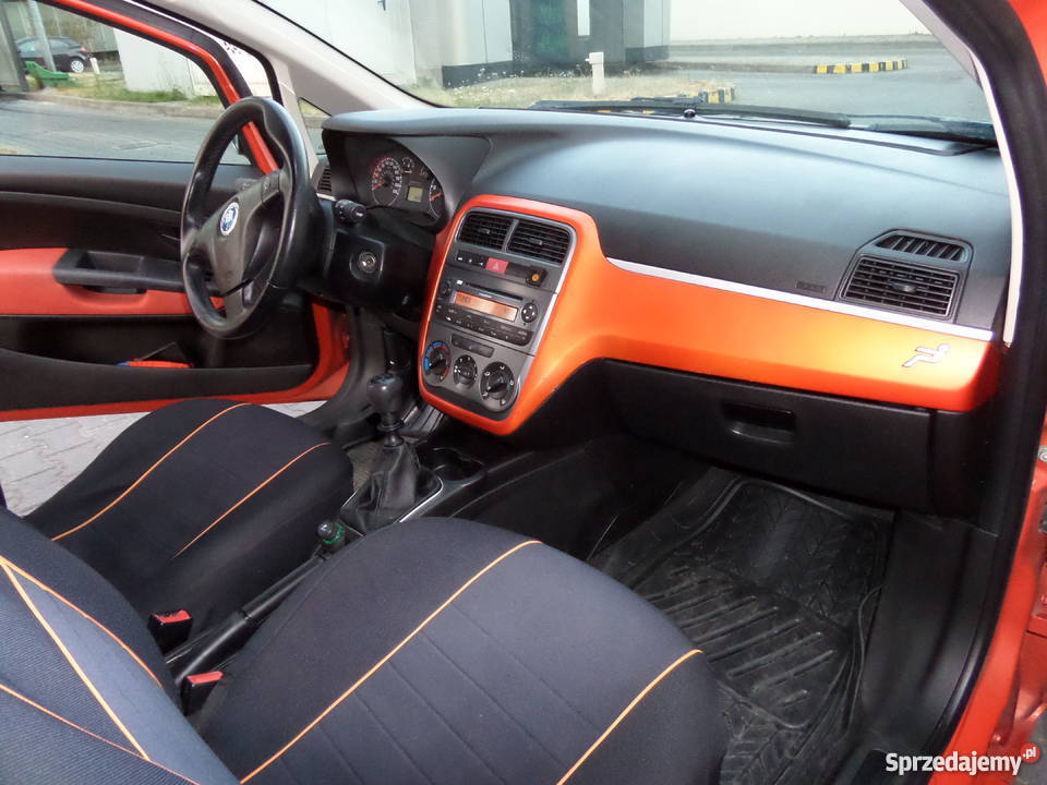 Fiat Grande Punto 14 Klima Gaz PRYWATNIE pomarańczowy Łódź sprzedam