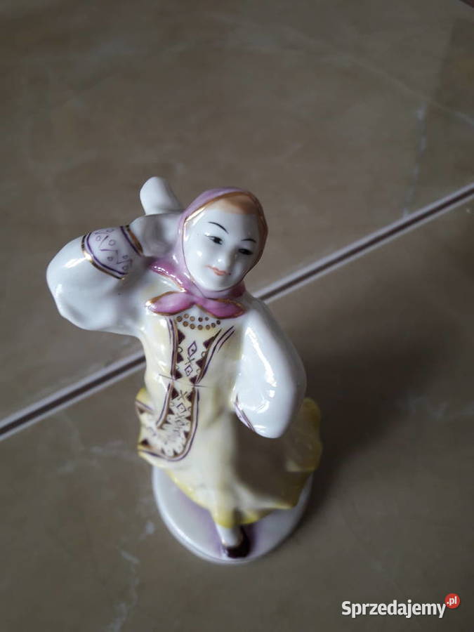 Figurka Tańcząca dziewczyna Turygiński Gzhel Janów Lubelski