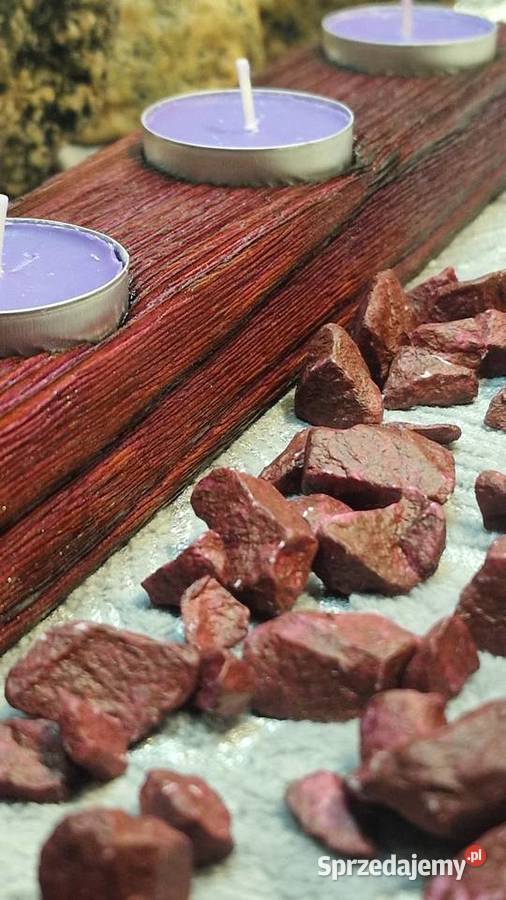 Świecznik Shou Sugi Ban drewno świerkowe Sępopol