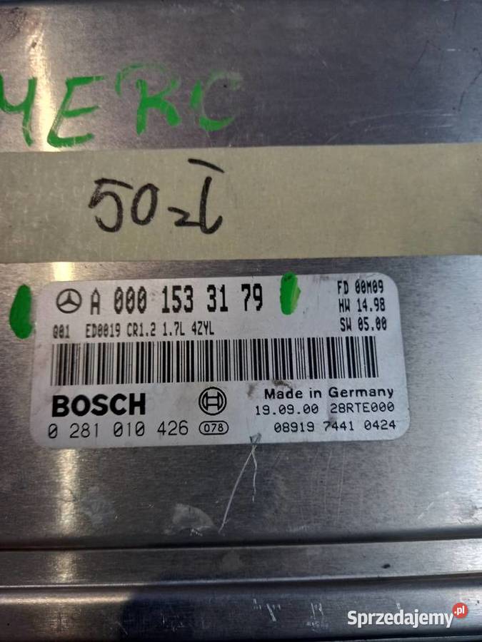 Komputer mercedes A0001533179 osobowe Margonin