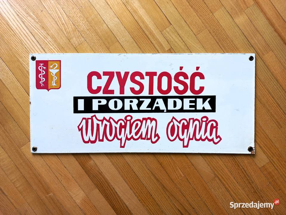 Tablica retro vintage PRL Czystość i porządek Warszawa sprzedam