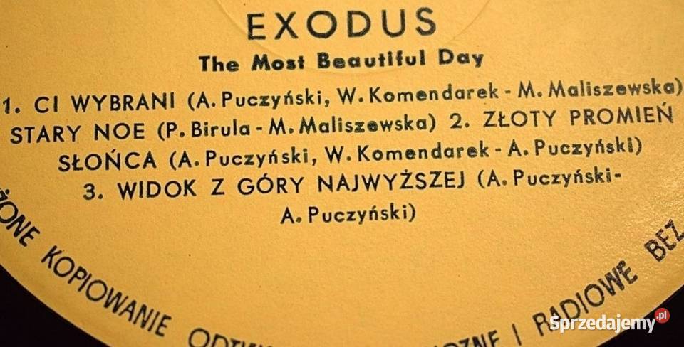 Exodus The Most Beautiful Day Supernowa płyty Chełmno
