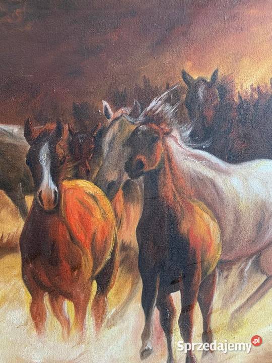 Obraz olejny JKonopczak 1986r Antyki, Sztuka, Kolekcje Ostrów Wielkopolski