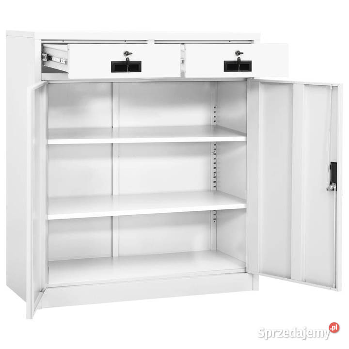 Szafka biurowa biała 90x40x102 stalowa WM336409 Warszawa