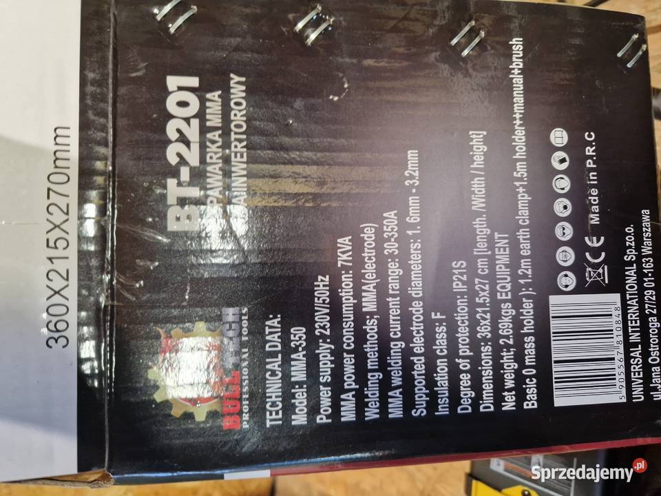 SPAWARKA Inwertorowa MMA bull tech 350 Amper LCD Spawarki i lutownice Głogowa sprzedam