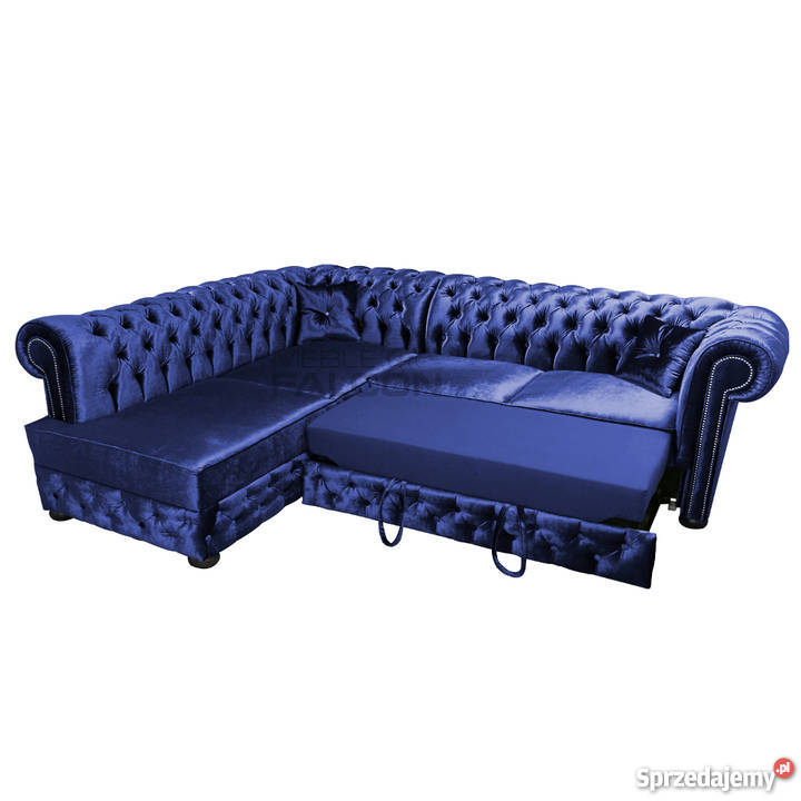 Pikowany narożnik Chesterfield Classic Comfort kolorowy Warszawa