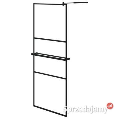 Ścianka prysznicowa z półką czarna 80x195 ESG i Wykończenie mazowieckie Warszawa