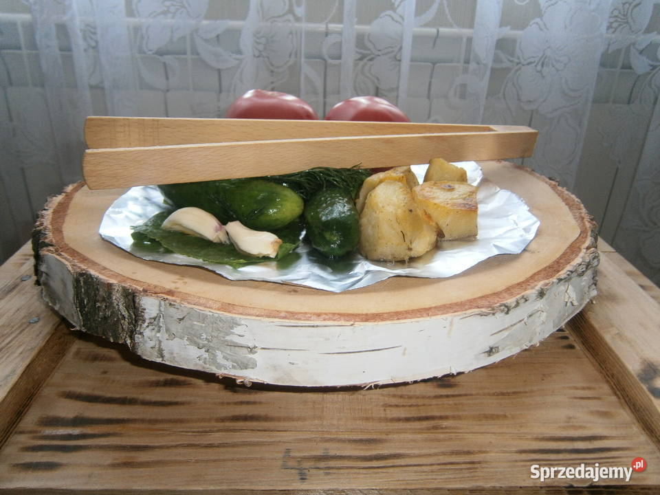 naturalna tacapatera z plastra brzozy WKLĘSŁA