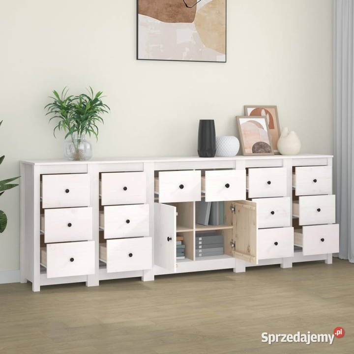 Szafka biała 230x35x80 lite drewno sosnowe mazowieckie sprzedam