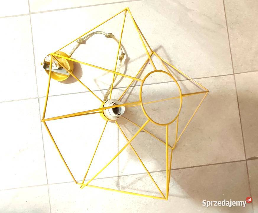 żółta druciana lampa wisząca sufitowa Gdańsk