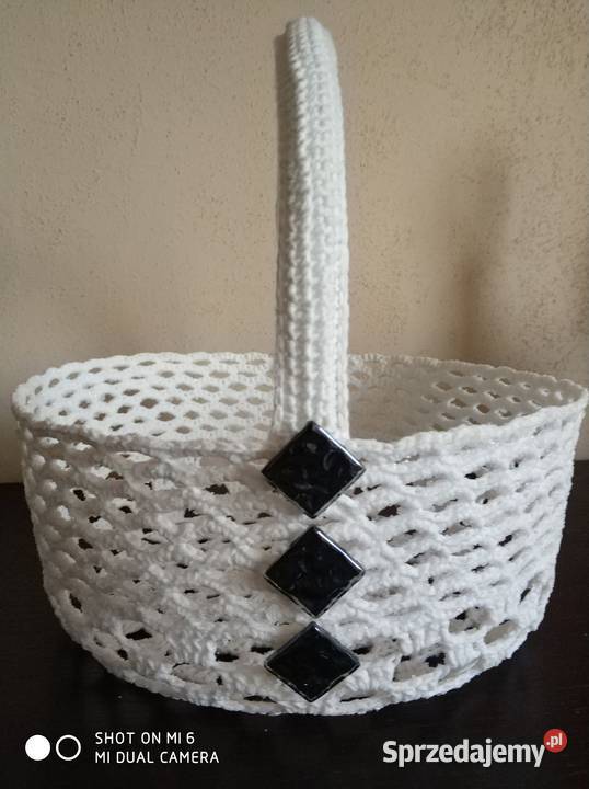 Koszyk szydełkowy duży Straszęcin