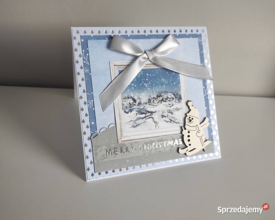 Kartka Świąteczna ręcznie robiona Boże Łódź