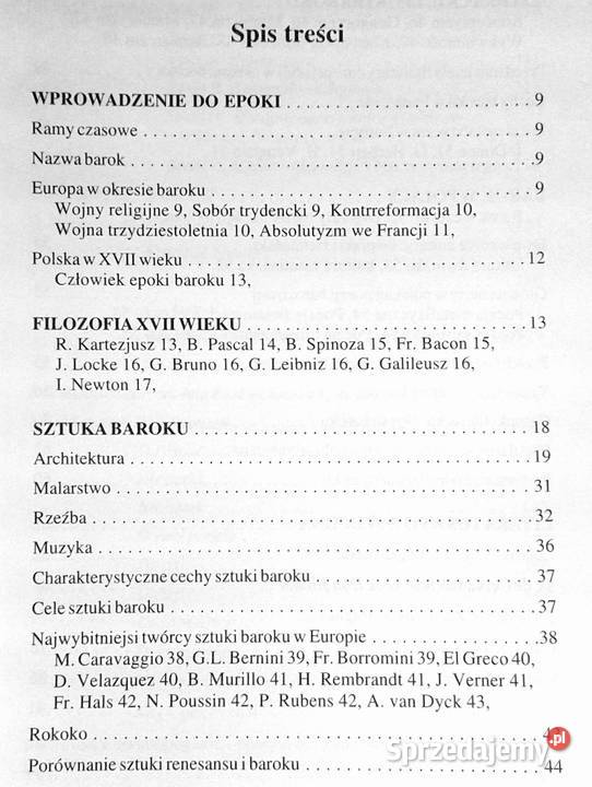 Barok Streszczenia problematyka Teresa Nowacka Chełm