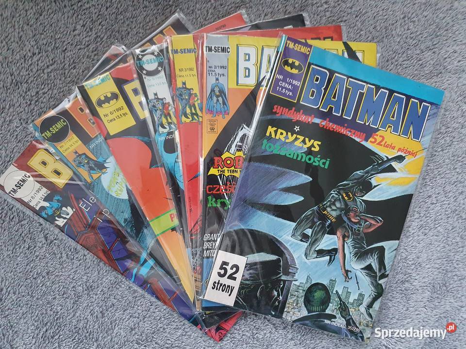Batman zestaw 7 komiksów TM Semic rocznik 1992 Polskie