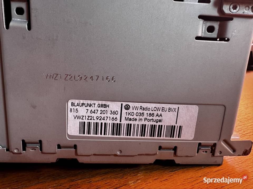 Radio VW Low EU BVX Blaupunkt CD Przeźmierowo