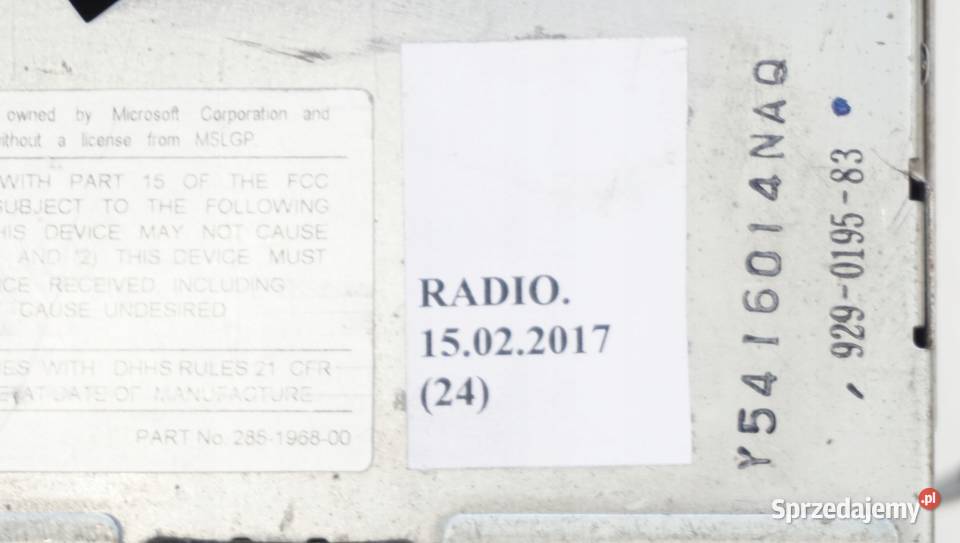 RADIO ODTWARZACZ INFINITI G35 COUPE 0506 30A osobowe Części samochodowe Nowy Tomyśl