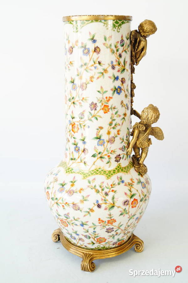 Porcelanowy wazon waza z amorami porcelana z Gizałki