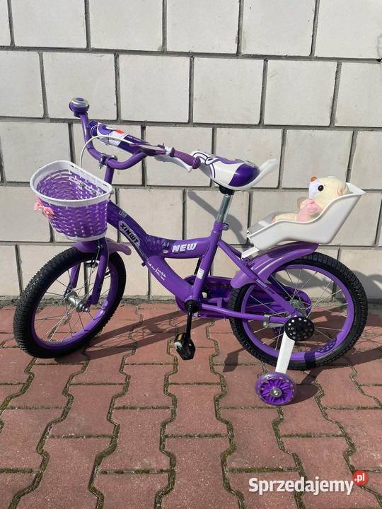 329 Rower 16 fioletowy z misiem Zabrze