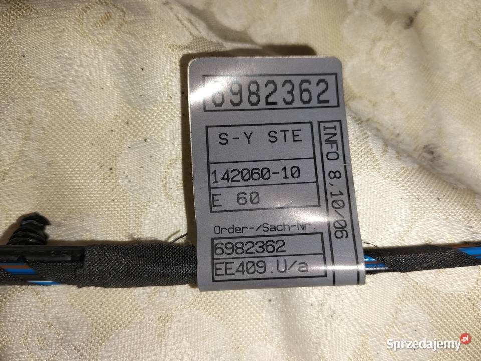 Wiązka elektryczna drzwi prawych tylnych BMW E60 osobowe