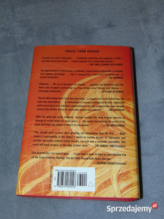 The girl who played with fire Stieg Larsson twarda z obwolutą Lublin sprzedam