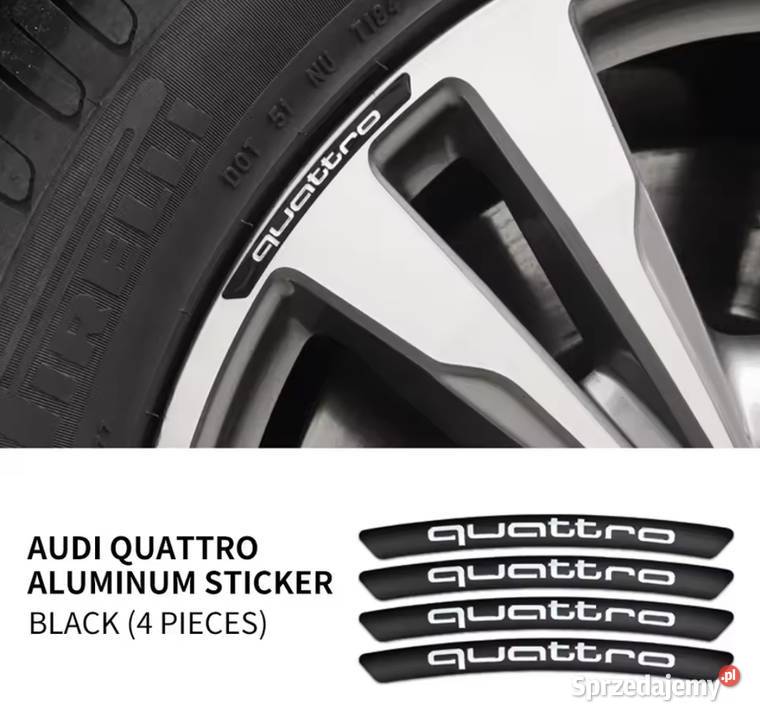 Naklejkiemblematy na felgi Audi Quattro Black Gliwice sprzedam