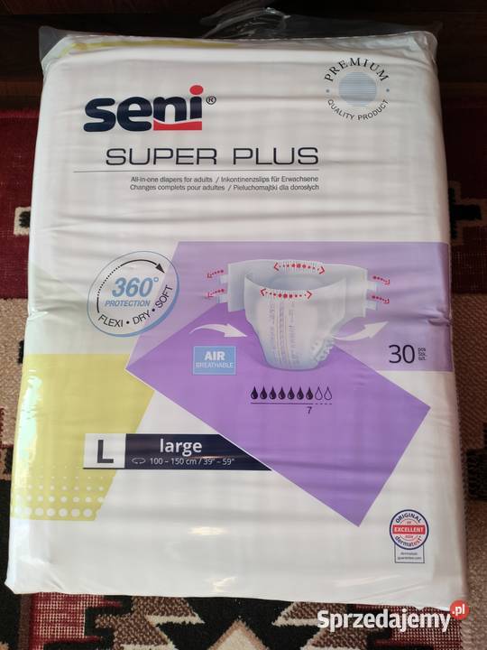 Pampersy dorosłych Seni Super Plus rozmiar L 30 Górowo Iławeckie