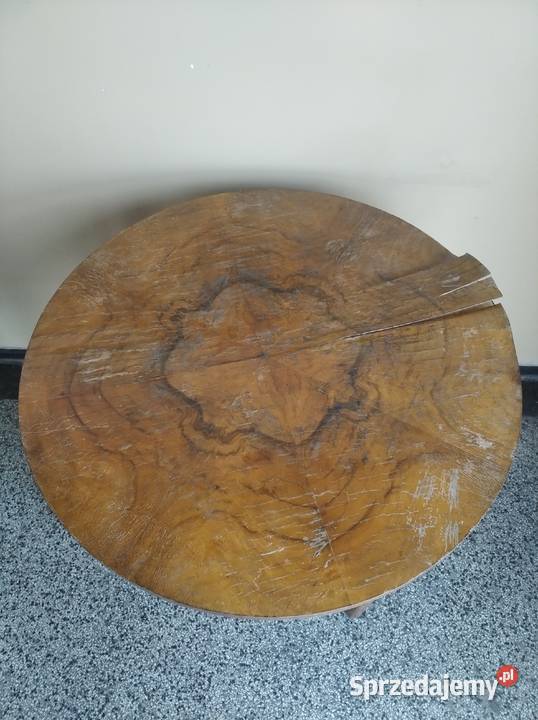 OKAZJA Stół Drewniany Stolik Okrągły Mały
