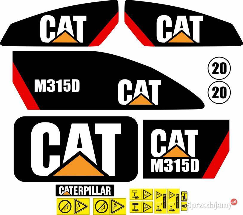 NAKLEJKI NA MASZYNĘ CAT M315D CATERPILLAR Nakło nad Notecią