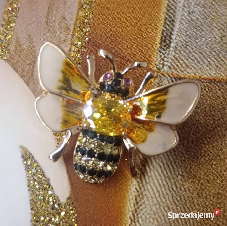 Śliczna broszka lśniąca pszczola podlaskie Białystok