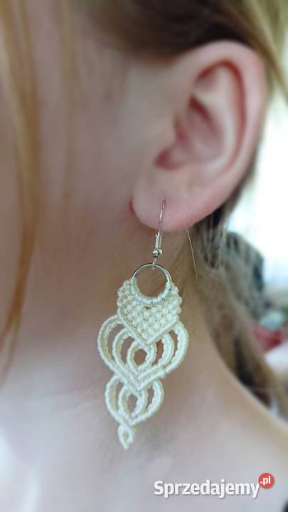 Kolczyki makrama świętokrzyskie Końskie