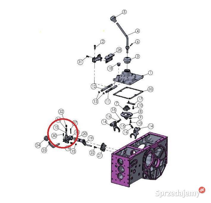 Kołek stabilizujący wybieraka Mitsubishi VST Tajęcina