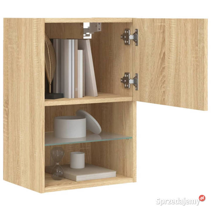 Szafka TV z LED dąb sonoma 405x30x60 WM837033 Warszawa