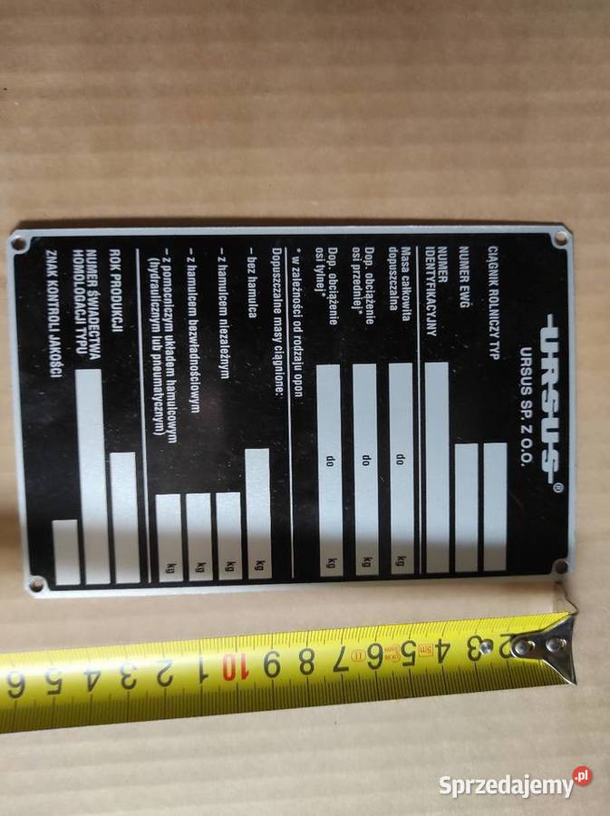 Tabliczka do odnowienia oryginał Warszawa