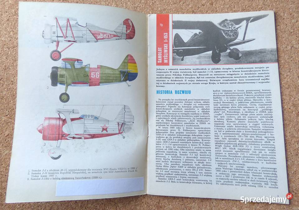 W Kowalski Samolot myśliwski I153 mazowieckie Warszawa