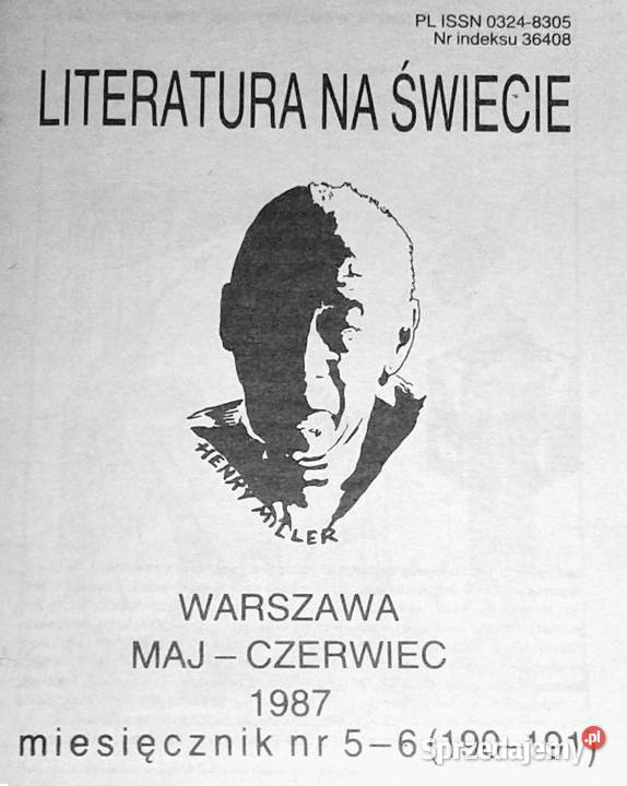 Literatura na świecie 56 190191 1987 Książki i Podręczniki